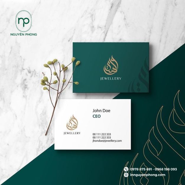 in card visit với công nghệ in offset